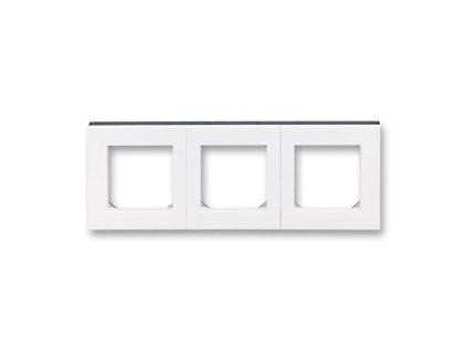 ABB LEVIT Rámeček 3901H-A05030 62 trojnásobný, pro vodorovnou i svislou montáž bílá/kouřová černá