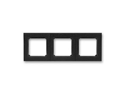 ABB LEVIT Rámeček 3901H-A05030 63 trojnásobný, pro vodorovnou i svislou montáž, onyx/kouřová černá