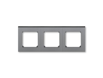 ABB LEVIT Rámeček 3901H-A05030 69 trojnásobný, pro vodorovnou i svislou montáž, ocelová/kouřová černá