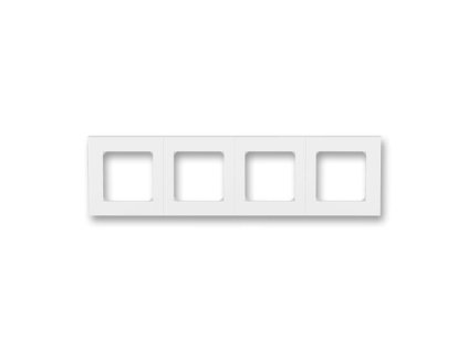 ABB LEVIT Rámeček 3901H-A05040 01 čtyřnásobný, pro vodorovnou i svislou montáž, bílá/ledová bílá