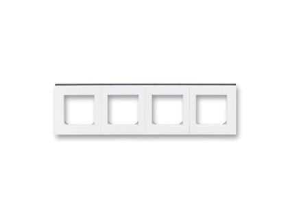ABB LEVIT Rámeček 3901H-A05040 62 čtyřnásobný, pro vodorovnou i svislou montáž, bílá/kouřová černá