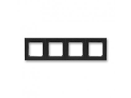 ABB LEVIT Rámeček 3901H-A05040 63 čtyřnásobný, pro vodorovnou i svislou montáž, onyx/kouřová černá