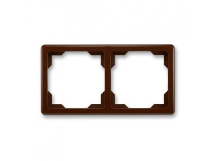 ABB SWING Rámeček 3901G-A00020 H1 dvojnásobný, pro vodorovnou i svislou montáž, hnědá