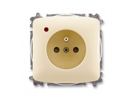 ABB TANGO Zásuvka 5599A-A02357 C jednonásobná s clonkami, s ochranou před přepětím, bezšroubová, slonová kost