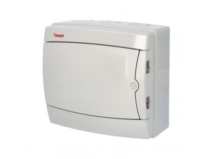FAMATEL Skříň ACQUA 3908-TB, 8TE, 215x235x110mm, neprůhledná plastová dvířka, IP65