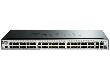 D-Link DGS-1510-52XMP 52-Port Gigabit Stackable PoE Smart Managed Switch including 4 10G SFP+ (48 x PoE ports, 370 W PoE budget, s