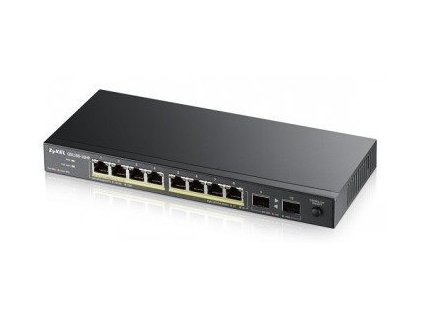 Zyxel GS1100-10HPv2, unmanage PoE 8x Gigabit, 2x Fiber Uplink, 120 Watt PoE