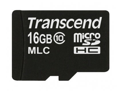 Transcend 16GB microSDHC (Class 10) MLC průmyslová paměťová karta (bez adaptéru), 20MB/s R, 16MB/s W