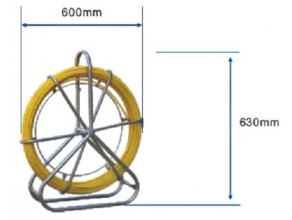 Protahovací pero sklolaminátové ve stojanu 6mm - 100m