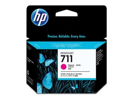 HP no 711 - purpurová ink. kazeta - 3pack, CZ135A