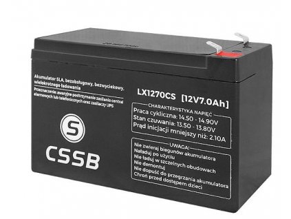 Baterie olověná 12V / 7,0Ah LTC LX1270CS gelový akumulátor