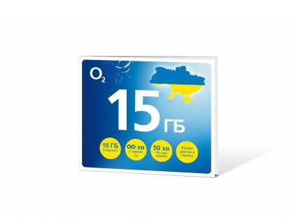 O2 Předplacená karta GO UKRAJINA 15 GB