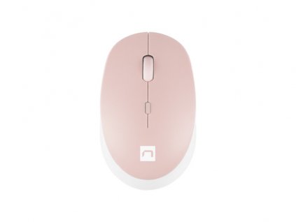 Natec optická myš HARRIER 2/1600 DPI/Kancelářská/Optická/Bezdrátová Bluetooth/Bílá-růžová