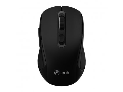 C-TECH myš WLM-12 Dual mode, bezdrátová, BT5.0 + 2,4GHz, 1600DPI, 6 tlačítek, USB nano receiver, černá