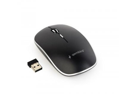 GEMBIRD myš MUSW-4B-01 černá, bezdrátová, USB nano receiver
