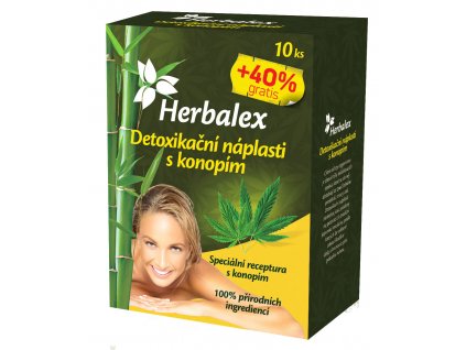 Herbalex detoxikační náplasti s konopím 14 ks