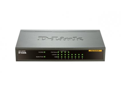 D-Link DES-1008PA 8x10/100 Desktop Switch, 4xPoE