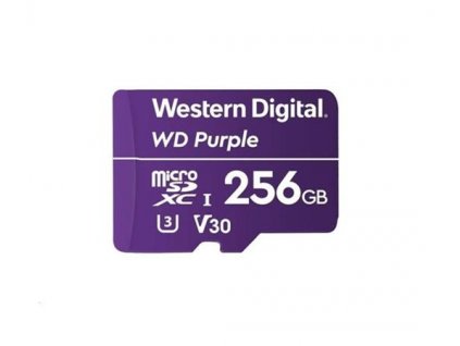 WD MicroSDXC karta 256GB Purple WDD256G1P0C Class 10 (R:100/W:60 MB/s)