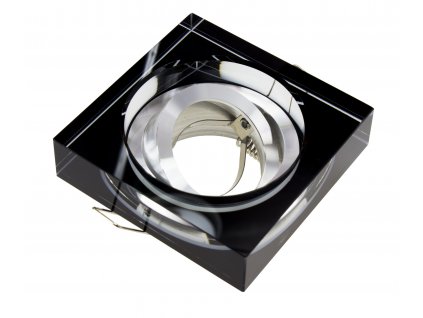 BERGE podhledové bodové svítidlo BRG71002 výklopné - hrubé sklo 2cm - čtverec - černá