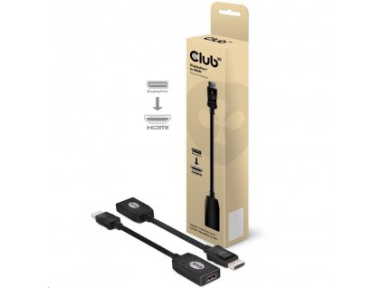 Club3D Adaptér pasivní DisplayPort 1.1 na HDMI 1.3 (M/F), 24cm