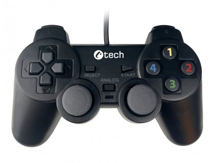 C-TECH Gamepad Callon pro PC/PS3, 2x analog, X-input, vibrační, 1,8m kabel, USB