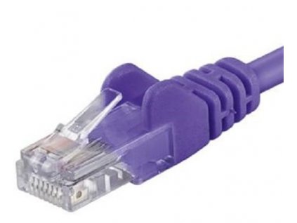 Patch kabel UTP cat 5e, 7m - fialová