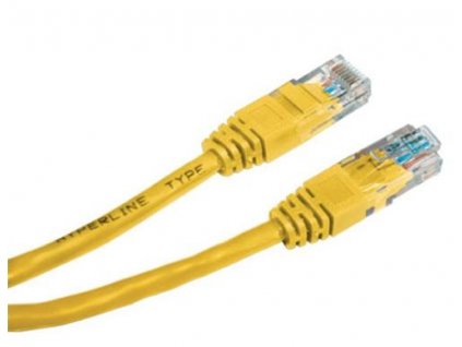 Patch kabel UTP Cat.5e, 20m - žlutý