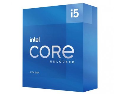 INTEL cpu CORE i5-11600K socket1200 Rocket Lake BOX 125W/95W 11.generace (bez chladiče, 3.9GHz turbo 4.9GHz, 6x jádro, 12x vlákno, 12MB cache, pro DDR4 do 3200, grafika UHD 750), virtualizace