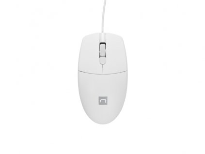 Natec optická myš RUFF 2/1 000 DPI/Kancelářská/Optická/1 000 DPI/Drátová USB/Bílá