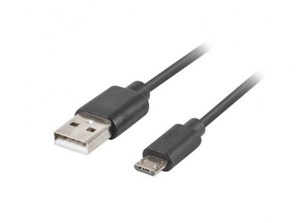 LANBERG Micro USB (M) na USB-A (M) 2.0 kabel 1m, černý, rychlé nabíjení 3.0