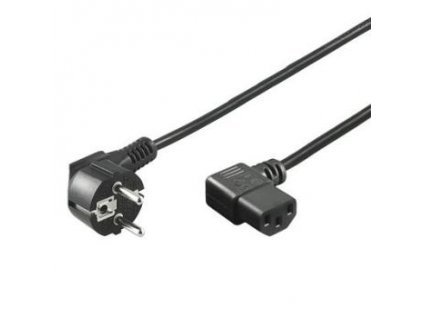 PremiumCord napájecí kabel 240V, délka 5m CEE7 pravoúhlý/IEC C13 pravoúhlý