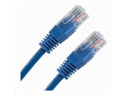 XtendLan patch kabel Cat5E, UTP - 0,25m, modrý (prodej po 10 ks)