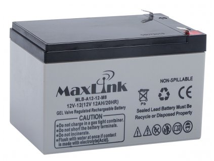 Baterie Maxlink MLB-A12-12 VRLA AGM 12V/12Ah náhrada za RBC4
