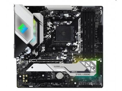 ASROCK B550M STEEL LEGEND (AM4, amd B550, 4xDDR4 4733, 6xSATA3, 7.1, HDMI +DPort, M.2, USB3.2, mATX)