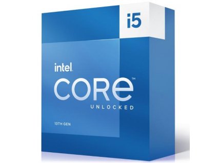 INTEL cpu CORE i5-13600K socket1700 Raptor Lake BOX 125W/181W 13.generace (bez chladiče, od 2.6GHz do 5.1GHz, 14x jádro, 20x vlákno, 24MB cache, pro DDR4 do 3200, pro DDR5 do 5600), grafika, virtualizace