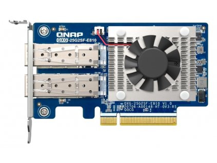 QNAP QXG-25G2SF-E810 - 2x 25GbE SFP28,PCIe Gen3 x8