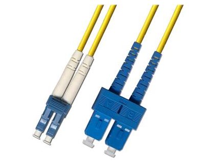 Optický patchkabel duplexní, LC/UPC-SC/UPC 9/125um SM, 3m, OS2