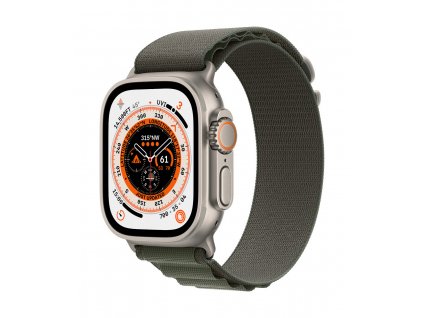 Apple Watch Ultra/49mm/Titan/Sport Band/Green Alpine