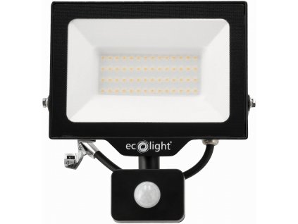 LED reflektor 50W 2v1 - neutrální bílá + čidlo pohybu