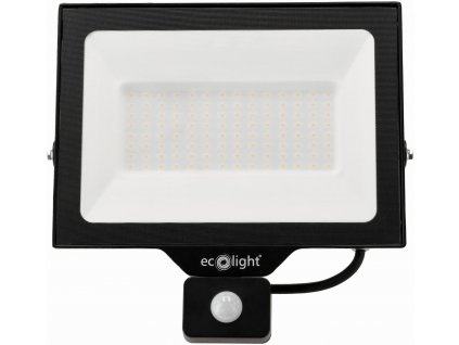 LED reflektor 100W 2v1 - studená bílá + čidlo pohybu