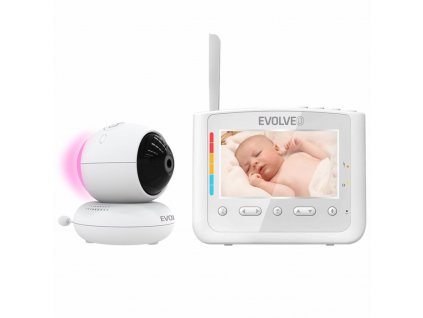 EVOLVEO BabyMonitor NL4, Dětská chůvička s nočním světlem a otočnou kamerou