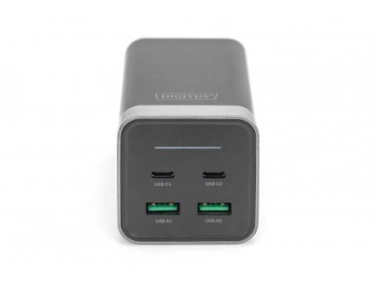 Digitus 4portový nabíjecí adaptér USB, 150W GaN 150W, 2x USB-C, 2x USB-A, PD3.0