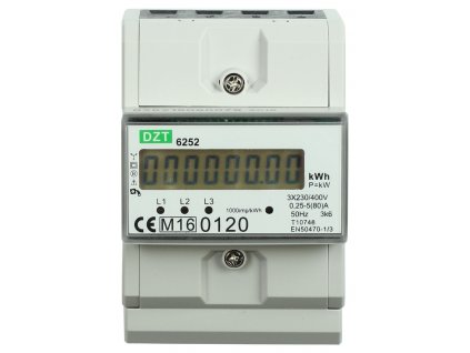 Elektroměr DZT 6252 0,25-80A CZ 3 fázový cejch