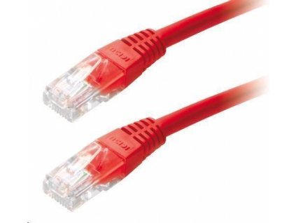 XtendLan patch kabel Cat5E, UTP - 0,5m, červený (prodej po 10 ks)