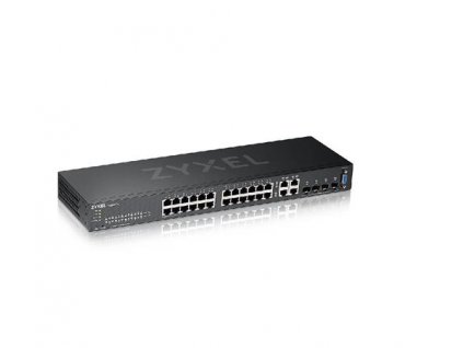 Zyxel GS2220-28, 28-port Managed Layer2+ Gigabit Ethernet switch, 24x Gigabit metal + 4x Gigabit dual personality (RJ45/