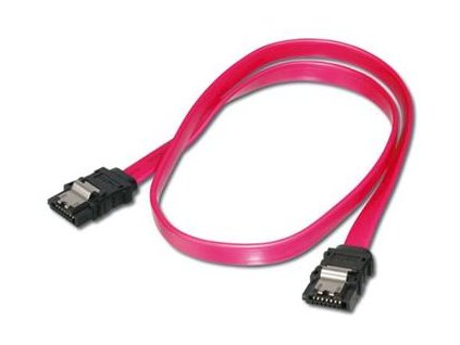 PremiumCord 0.5m kabel SATA 1.5/3.0 GBit/s s kovovou zapadkou