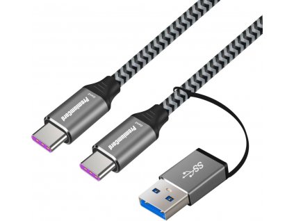 PremiumCord USB-C kabel (USB 3.2, 5A,20Gbit/s) 2m