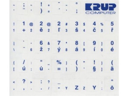 PremiumCord Česká přelepka na klávesnici - modrá