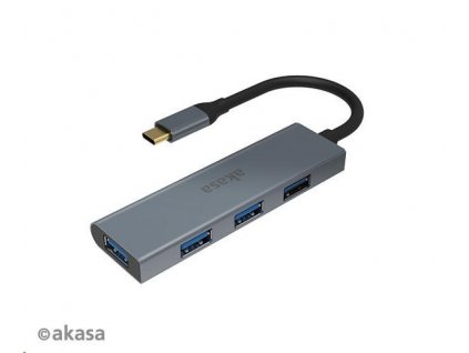 AKASA Hub USB-C 4x USB 3.0 port, Aluminium