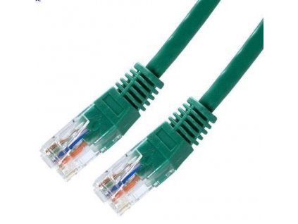 XtendLan patch kabel Cat5E, UTP - 0,25m, zelený (prodej po 10 ks)